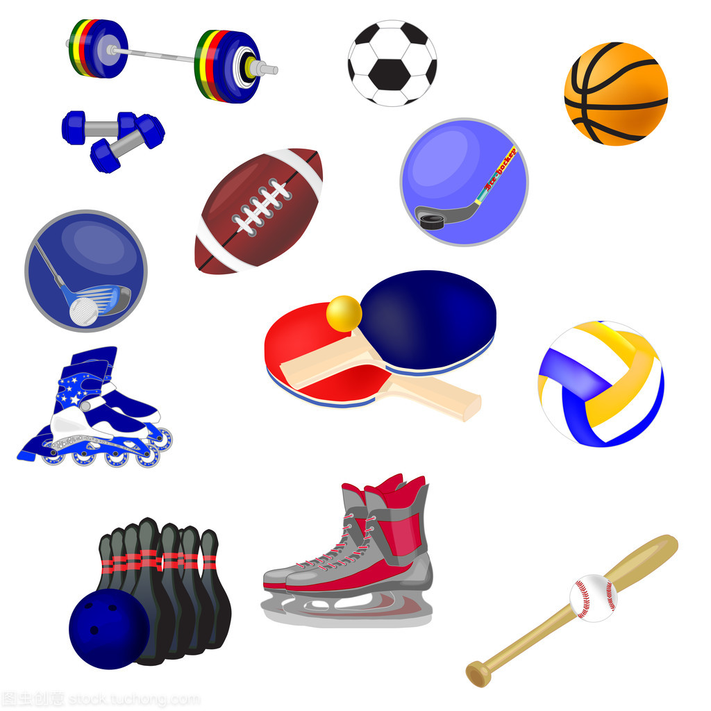 剪貼畫與不同運動器材