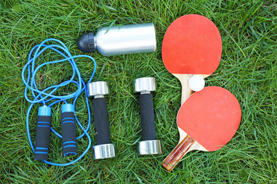 在公園的健身器材