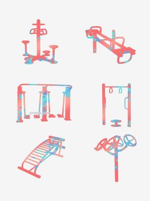 手繪彩色運動器材剪影圖片大小1024x1369px 圖片尺寸370.25 KB